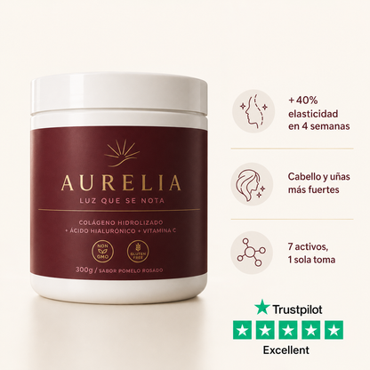AURELIA Collagen+ | Colágeno Hidrolizado con 7 Activos | 300gr